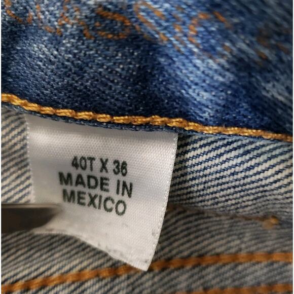 Eddie Bauer Straight Classic Fit Blue Jeans Mens Sz 40Tx36 (39 X‎ 34.5 Actual) - Picture 9 of 15